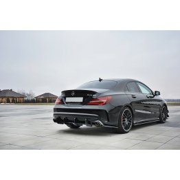 Диффузор заднего бампера на Mercedes CLA C117 A45 AMG рестайл